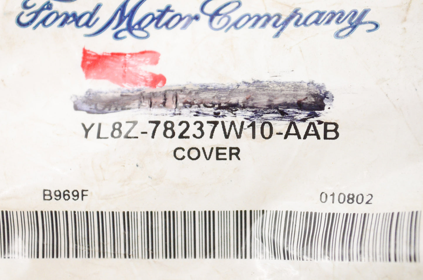 New OEM Ford YL8Z78237W10AAB Cover NOS