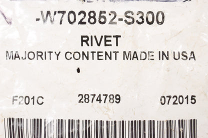 New OEM Ford W702852S300 Lower Cover Rivet NOS