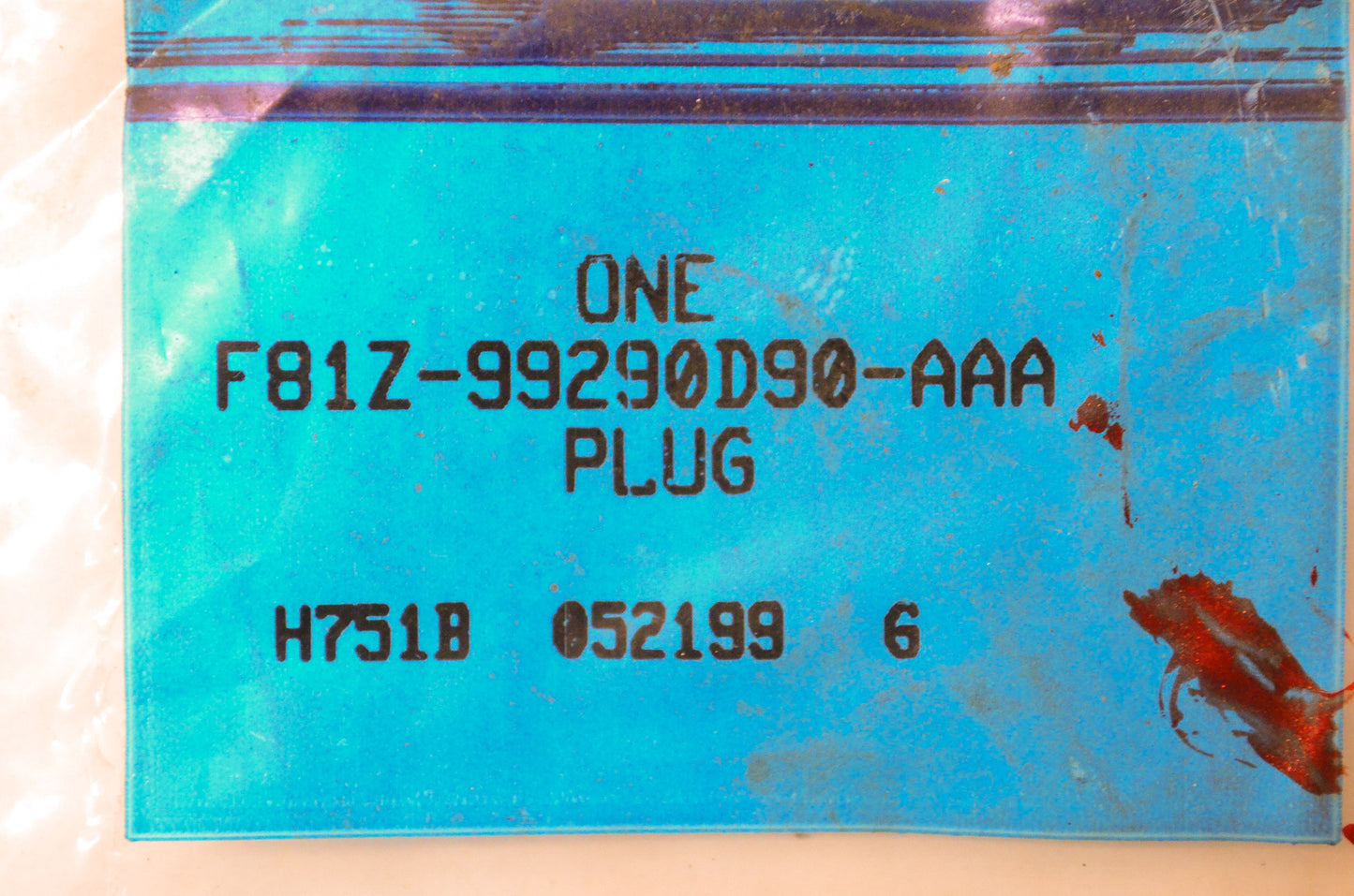 New OEM Ford F81Z99290D90AAA Upper Molding Plug NOS