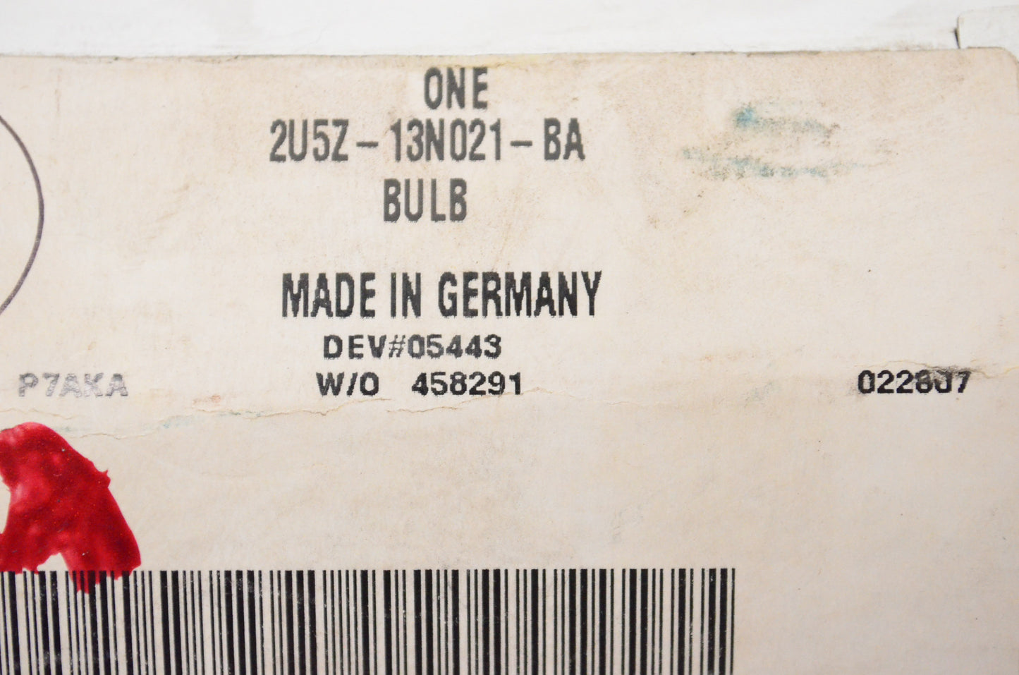 New OEM Ford 2U5Z13N021BA Bulb NOS