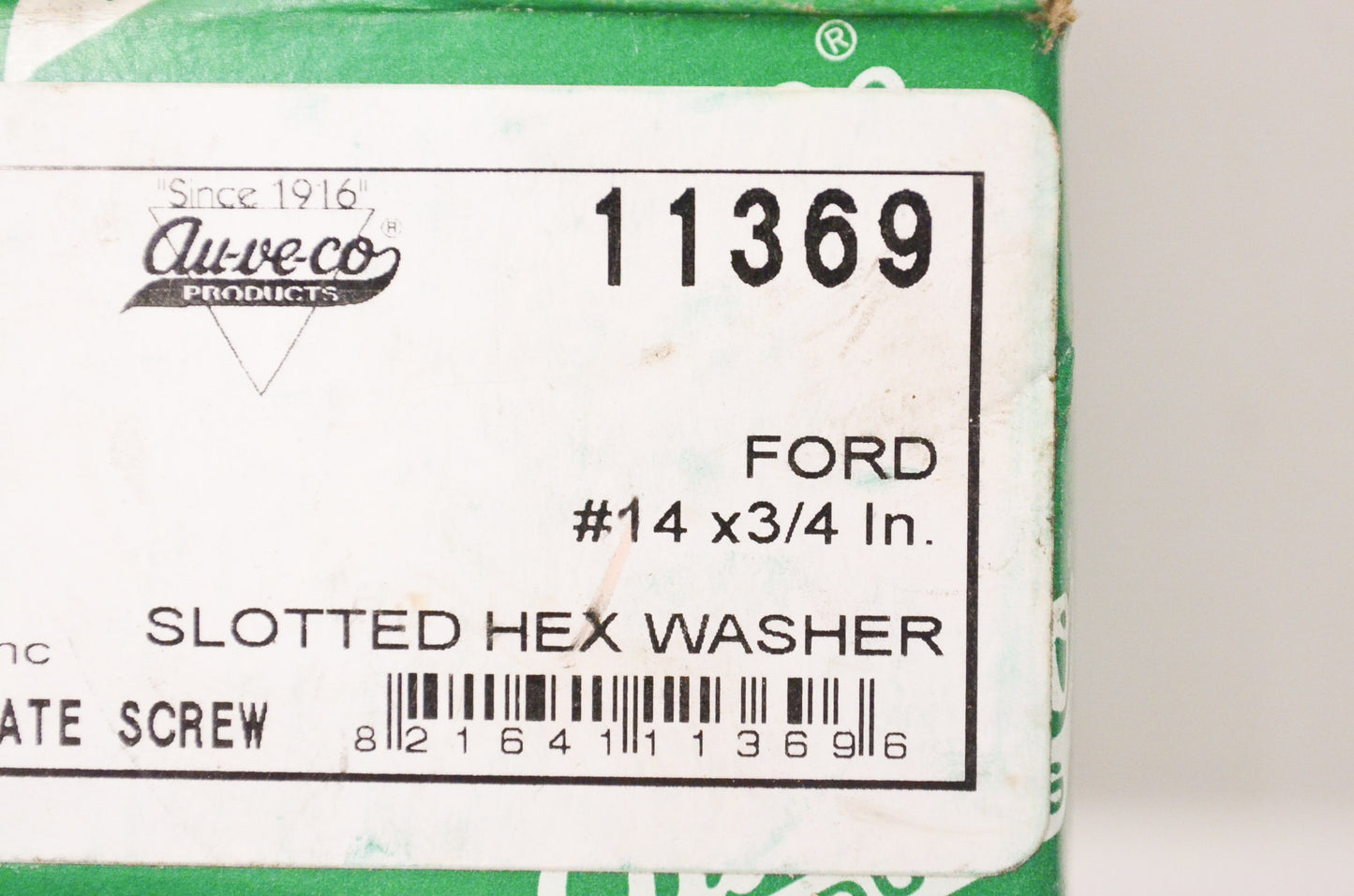 Au-Ve-Co 11369 License Plate Screws Qty 4 NOS