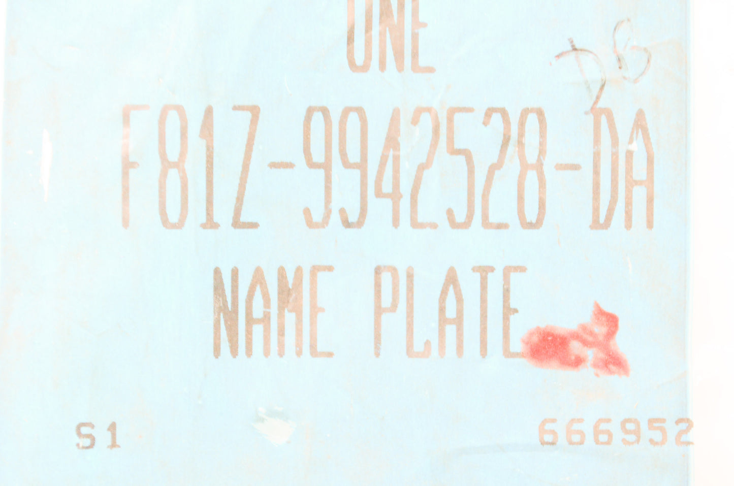 New OEM Ford F81Z9942528DA F-250 Name Plate NOS