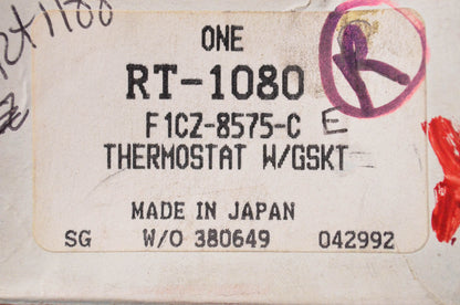 New OEM Ford RT-1080, F1CZ8575C Thermostat W/ Gasket NOS
