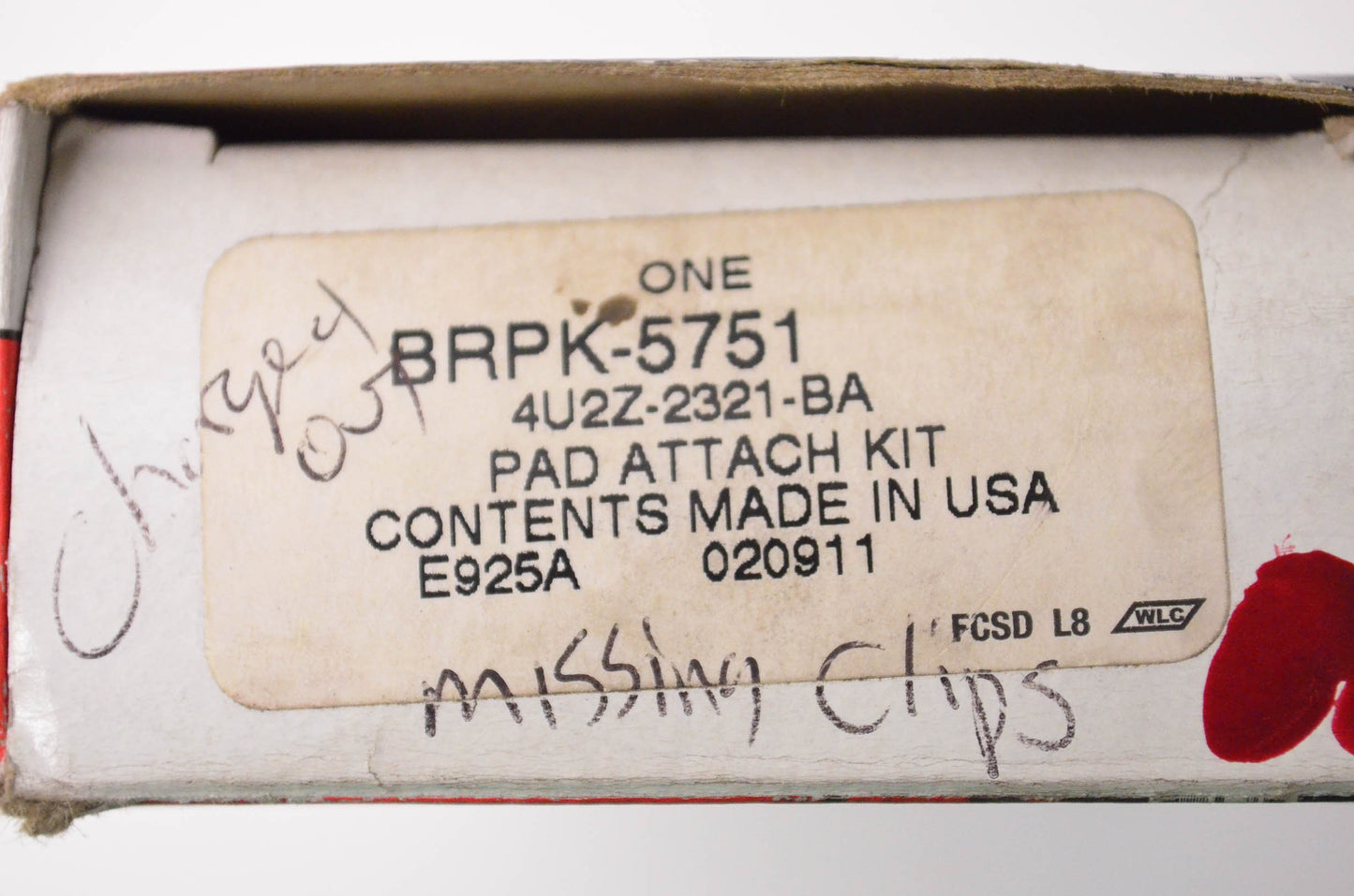 New OEM Ford BRPK-5751, 4U2Z2321BA Brake Rear Caliper Mount Kit NOS