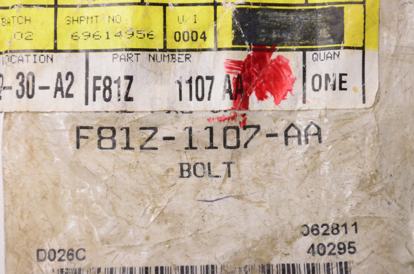 New OEM Ford F81Z1107AA Front Wheel Stud NOS