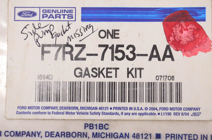 New OEM Ford F7RZ7153AA Incomplete Gasket Kit NOS