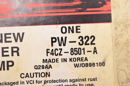 New OEM Ford PW-322, F4CZ8501A Water Pump NOS