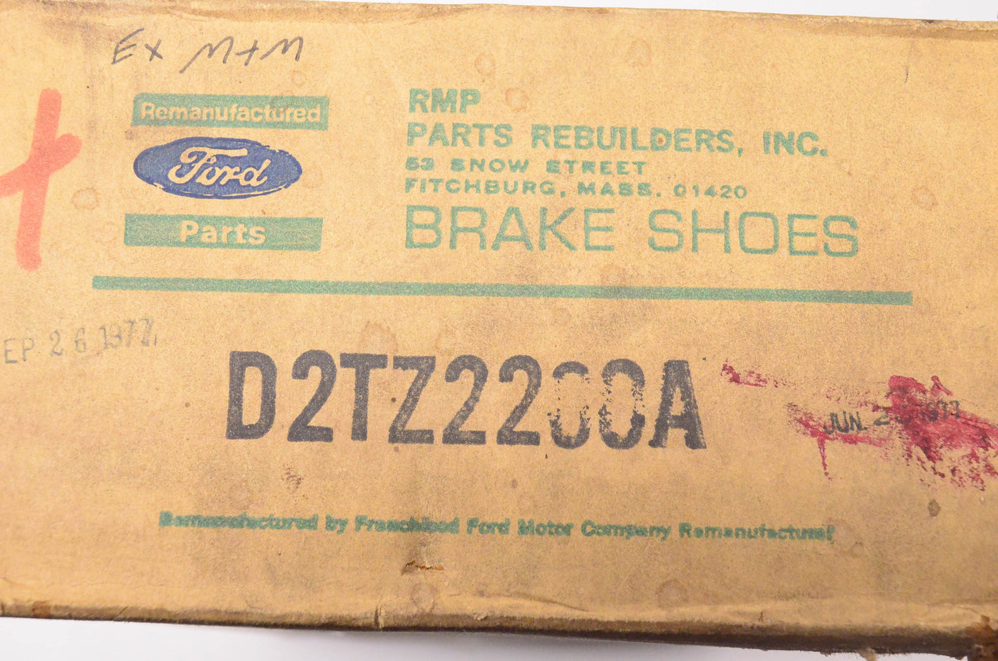 RMP D2TZ2200A Reman Brake Shoe Kit