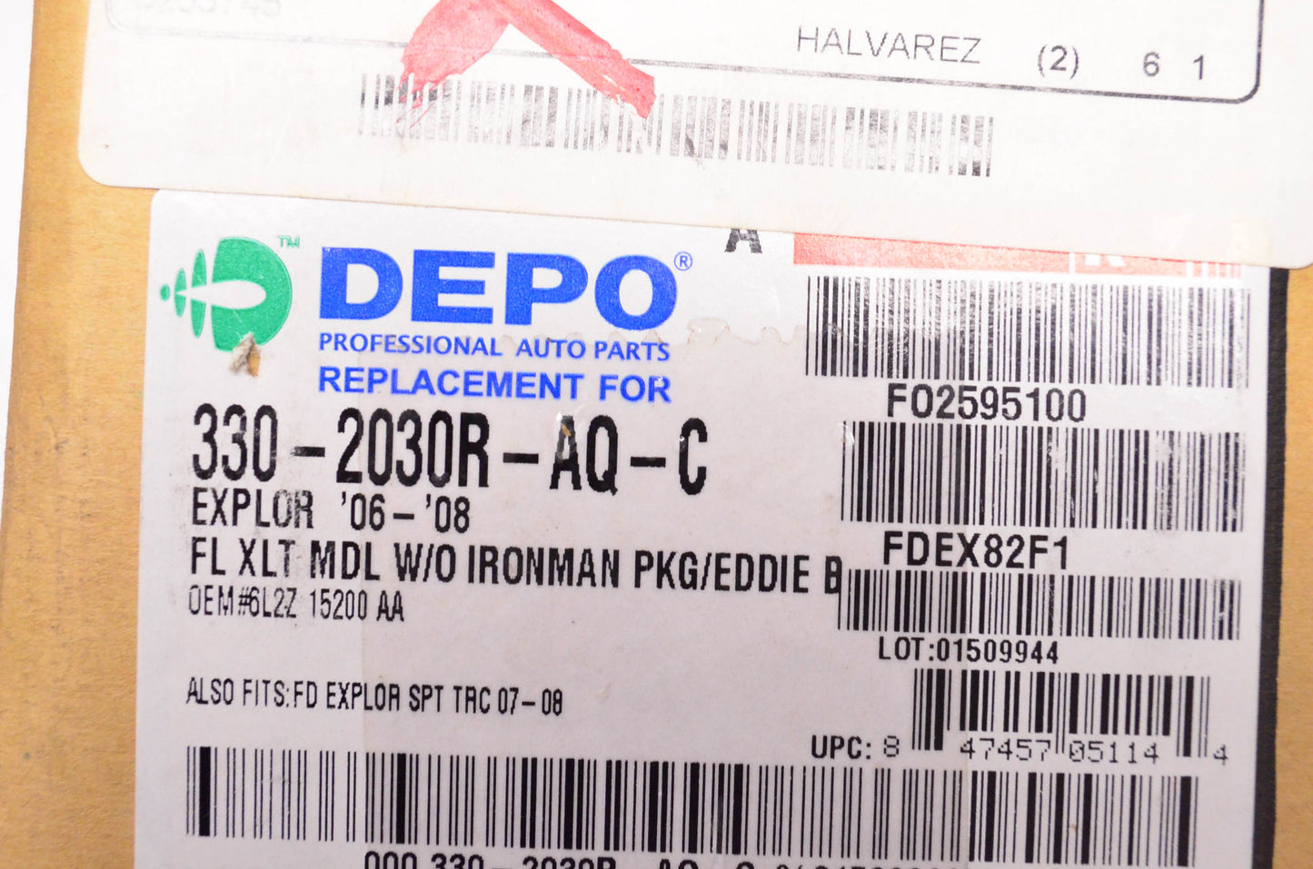 DEPO 3302030RAQC 2006-2010 Explorer Fog Lamp Assembly NOS