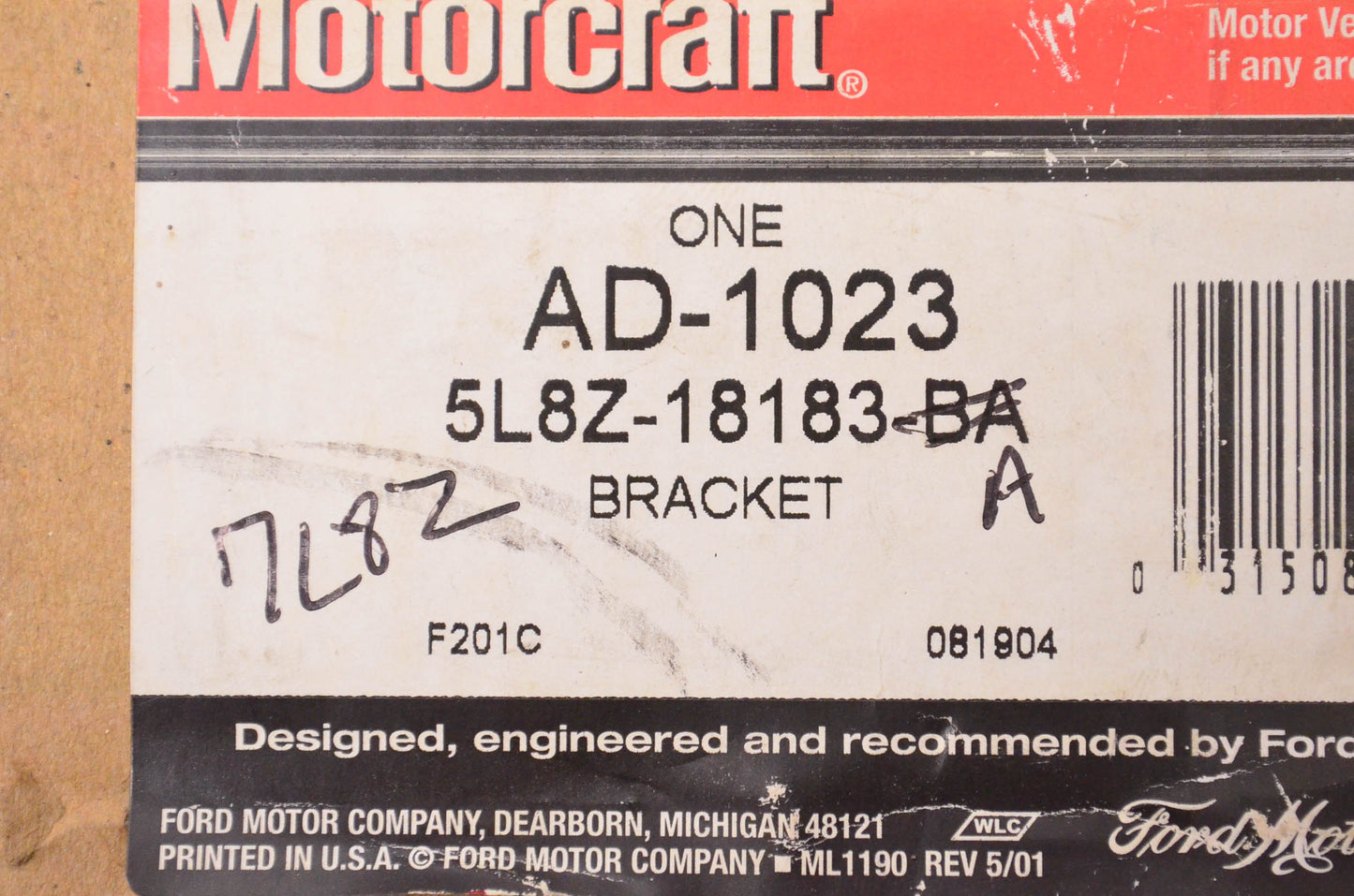 New OEM Ford AD-1023, 5L8Z18183BA, 7L8Z18183A Suspension Strut Mount NOS