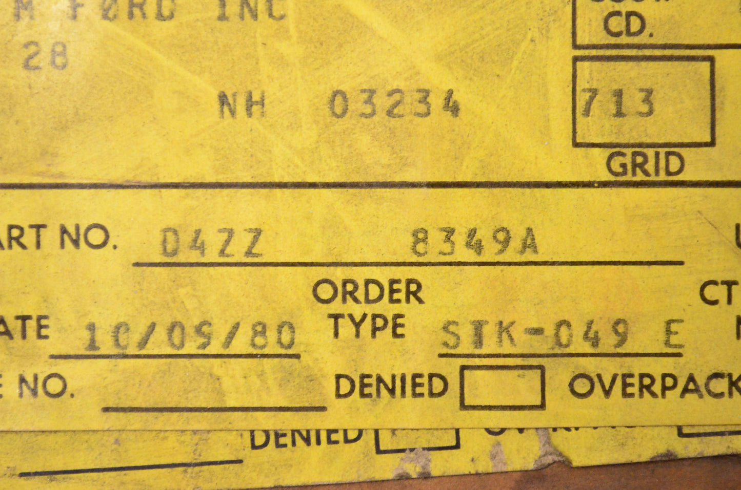 New OEM Ford D4ZZ8349A, D4ZB8B4078AD Radiator Air Deflector Seal NOS