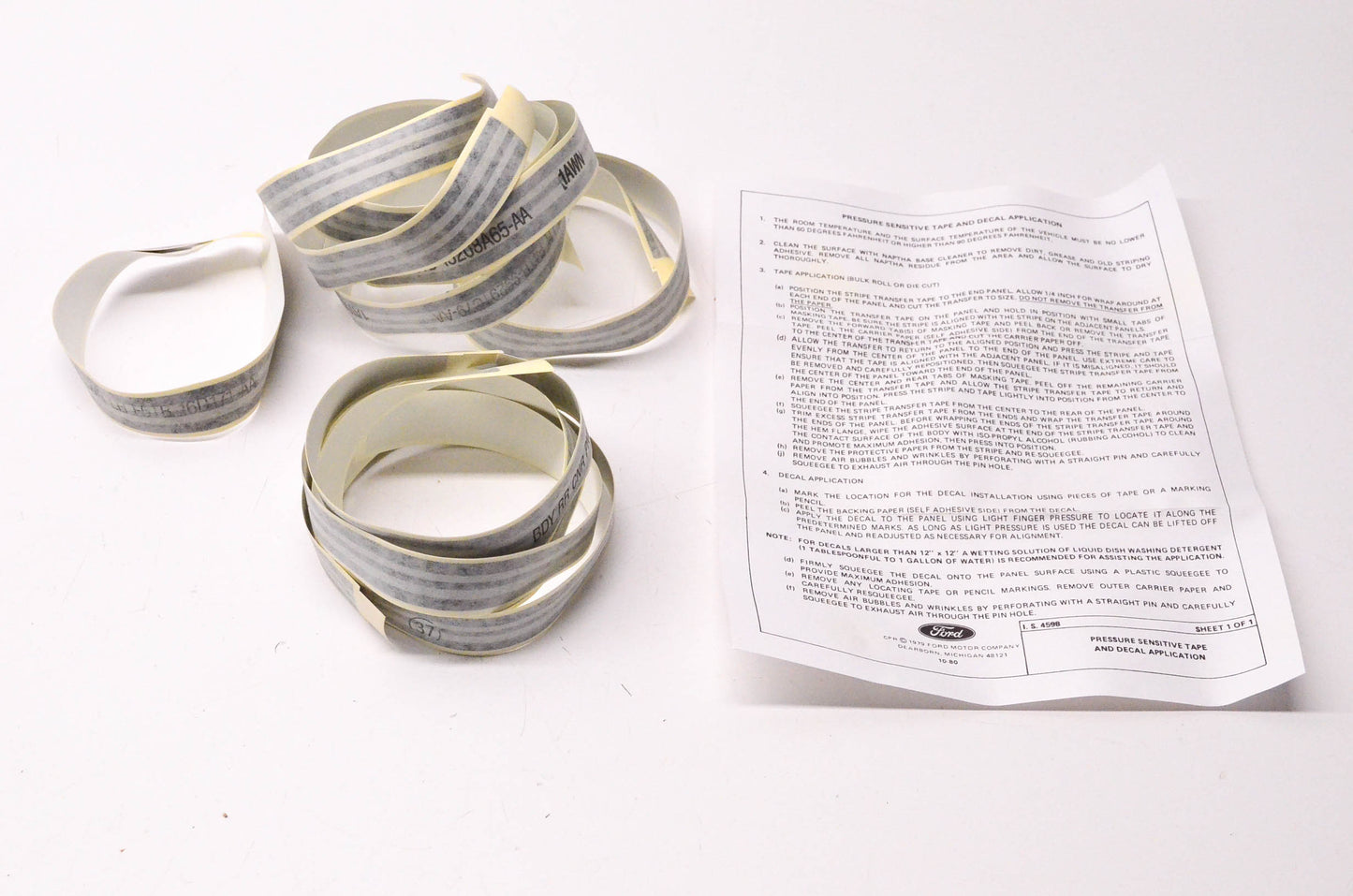 New OEM Ford F4TZ1520001KBE Stripe Trim Kit NOS