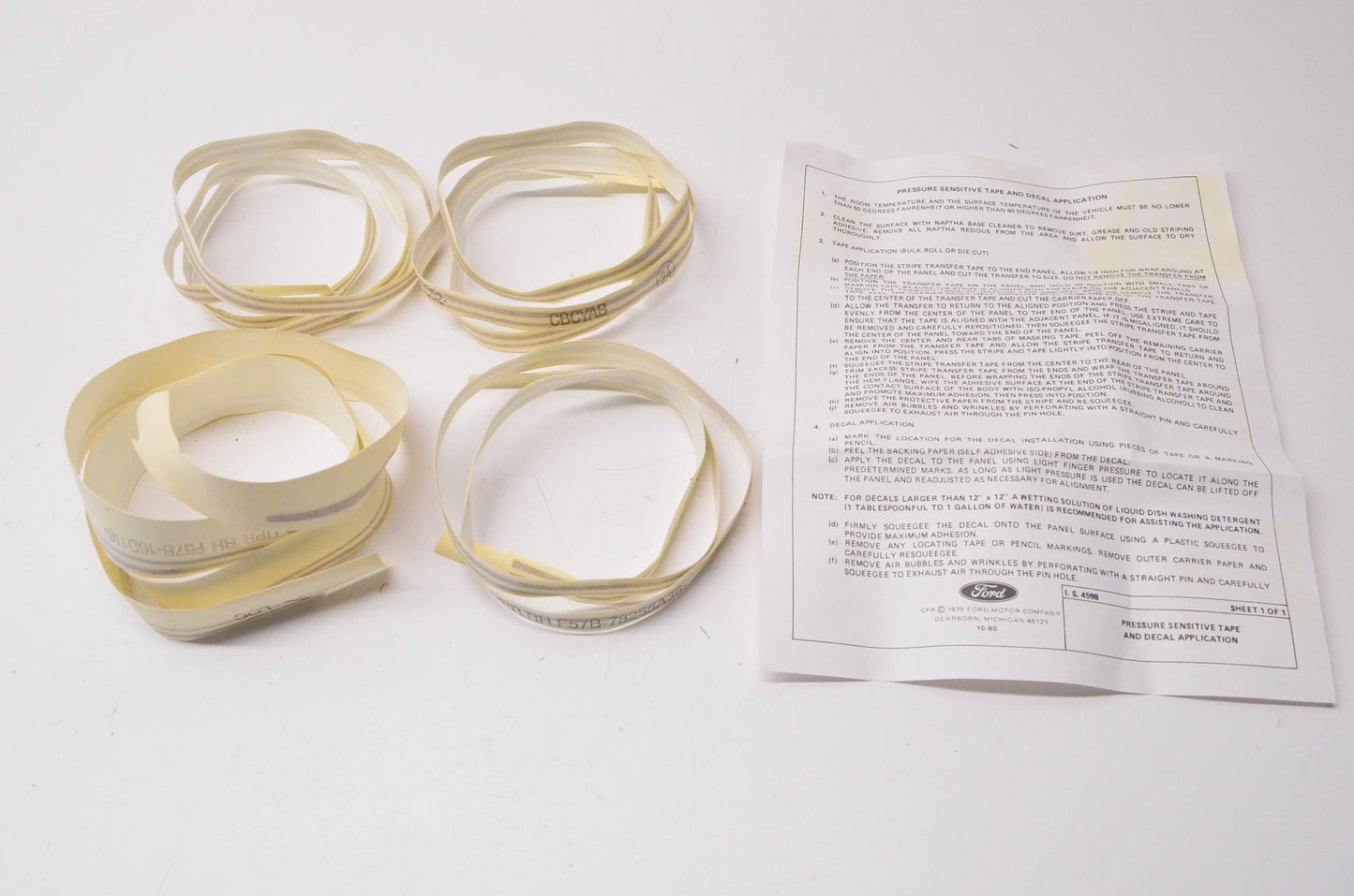 New OEM Ford F5TZ7820000CA Stripe Trim Kit NOS