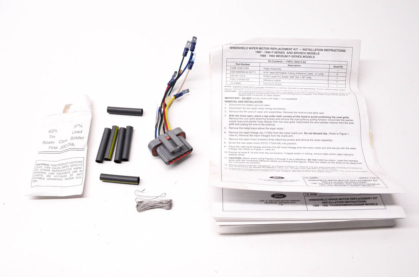 New OEM Ford WT-5692, F4PZ14A411C Wiring Kit NOS