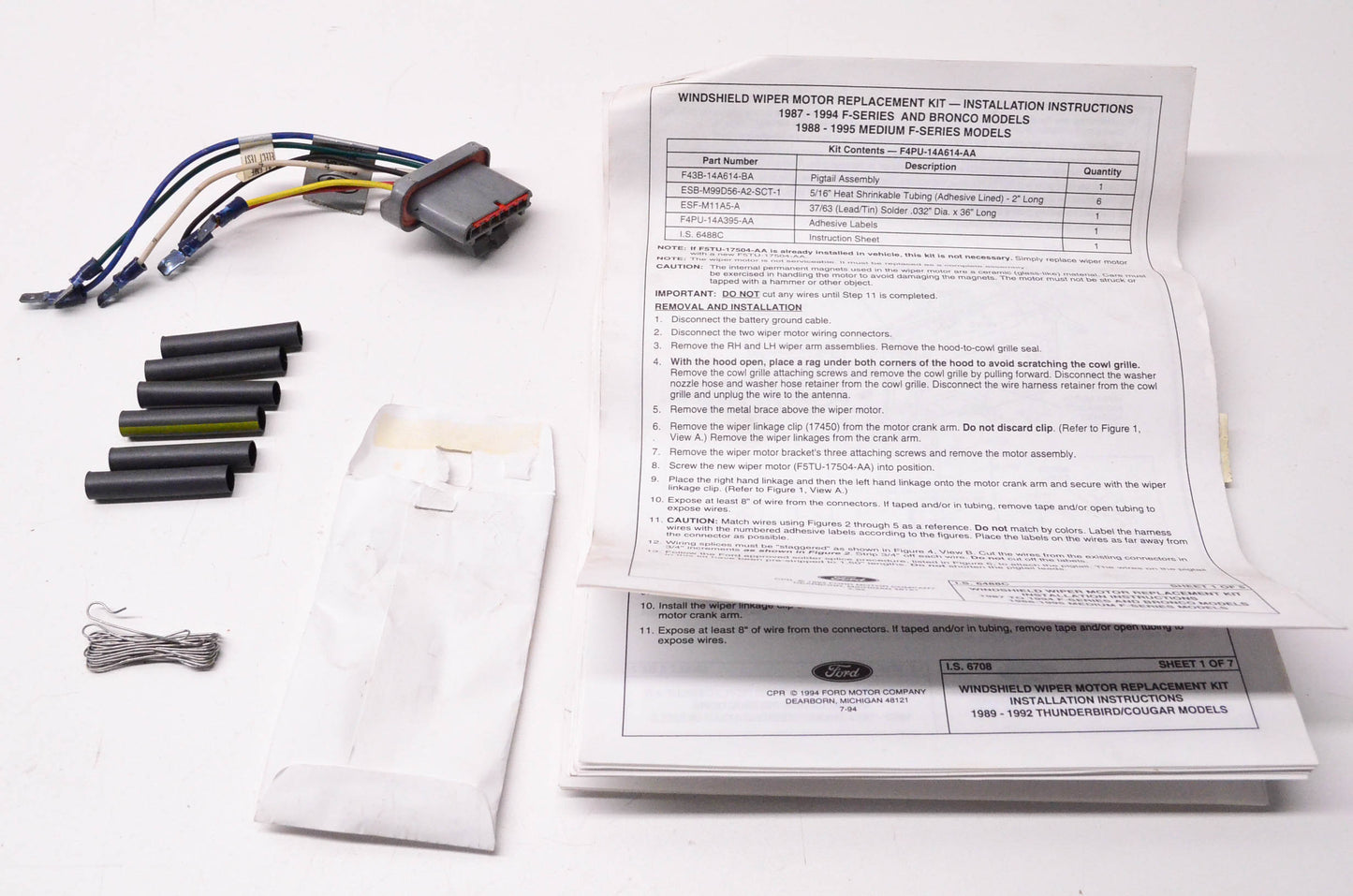 New OEM Ford WT-5692, F4PZ14A411C Wiring Kit NOS