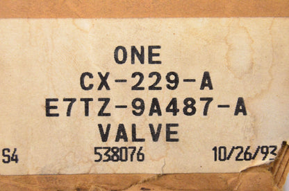New OEM Ford CX-229-A, E7TZ9A487A Air Pump Check Valve NOS