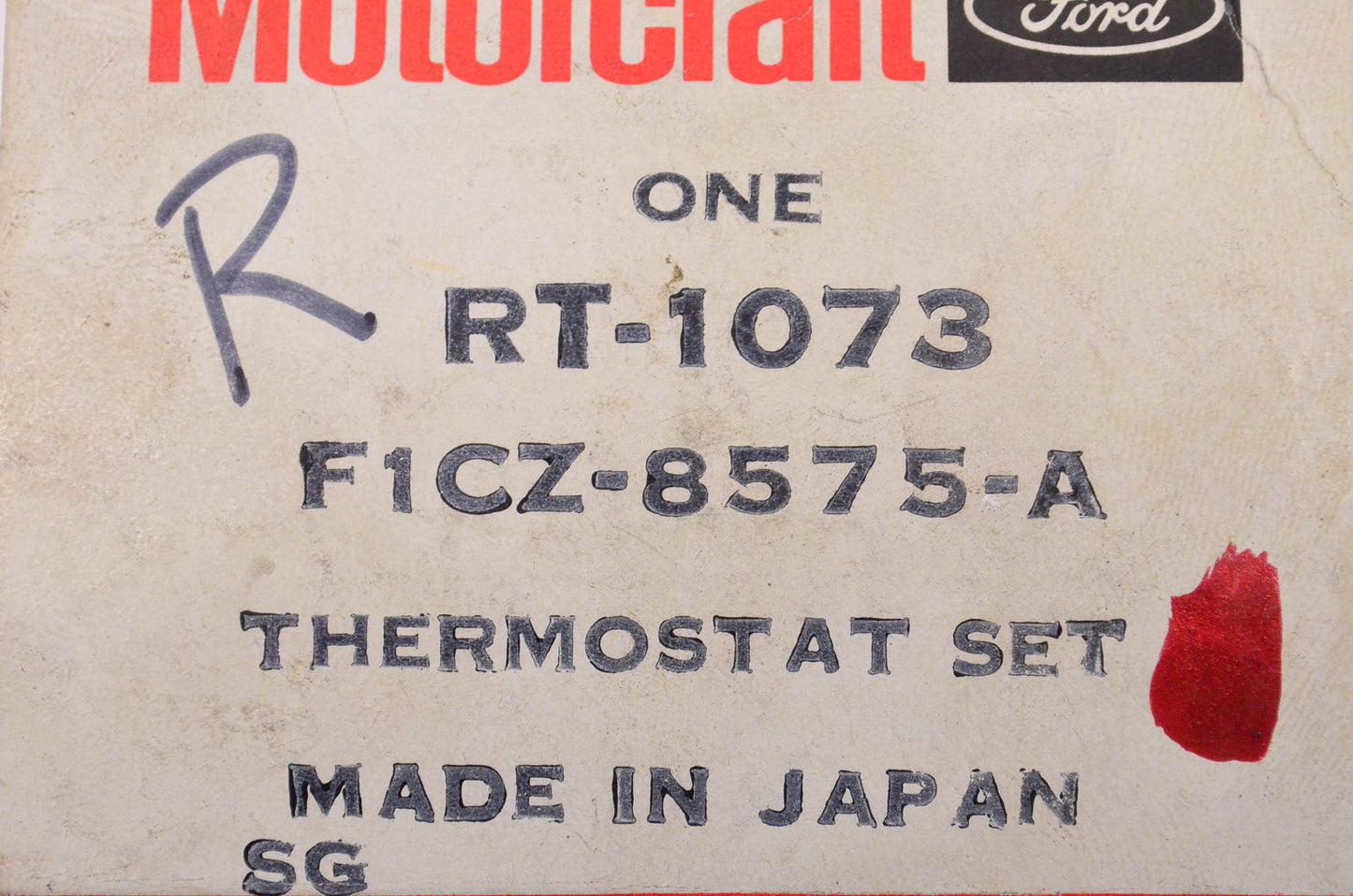 New OEM Ford RT-1073, F1CZ8575A Thermostat & Gasket NOS