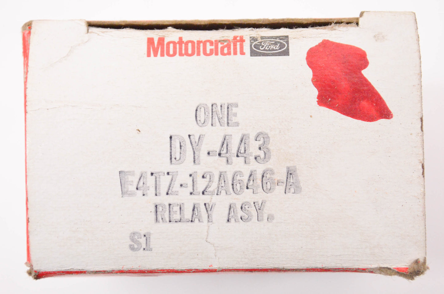 New OEM Ford DY-443, E4TZ12A646A Fuel Injection Relay NOS