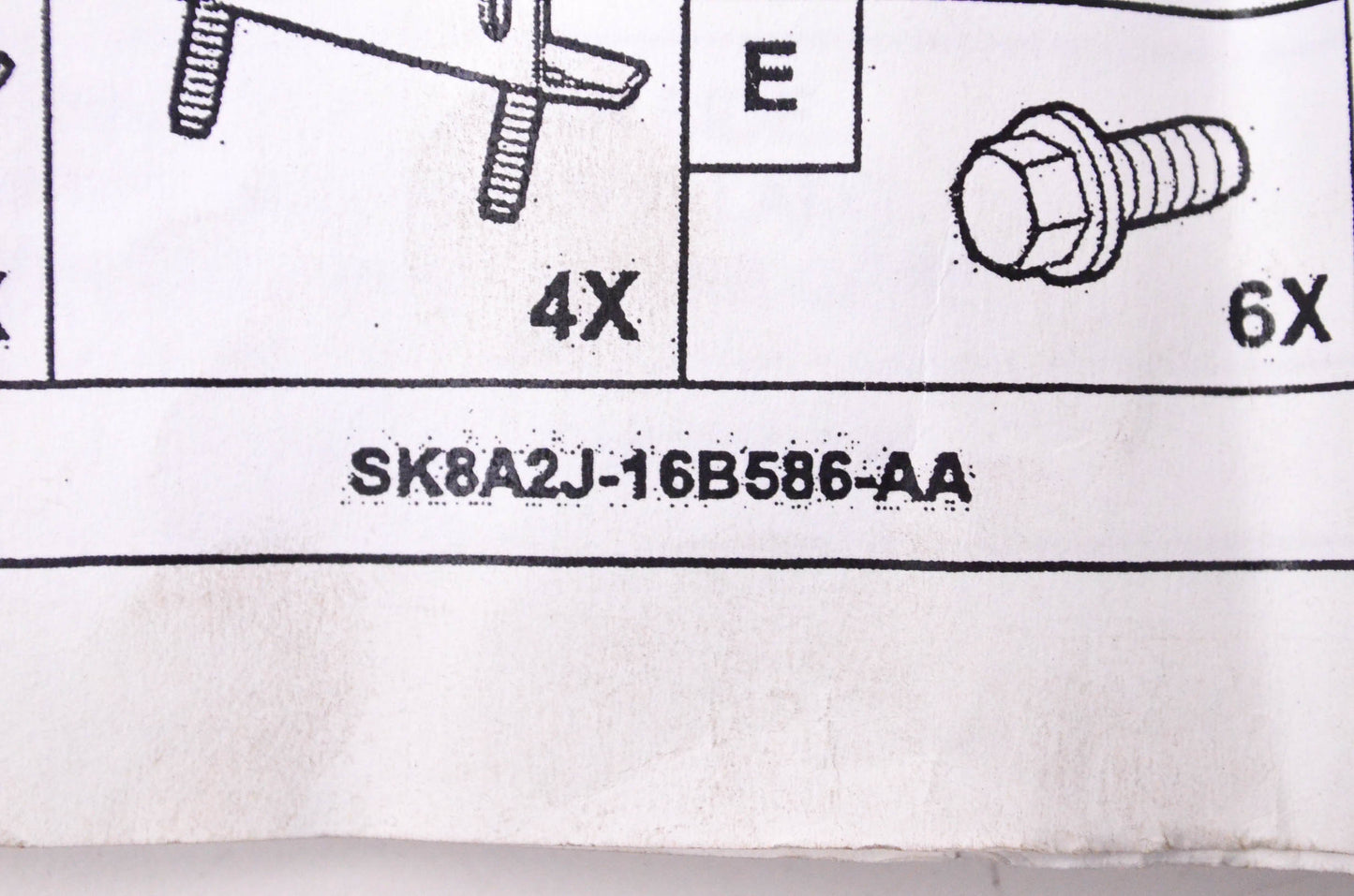 New OEM Ford SK8A2J16B586AA, DF07720BHW Step Bar Hardware Kit NOS