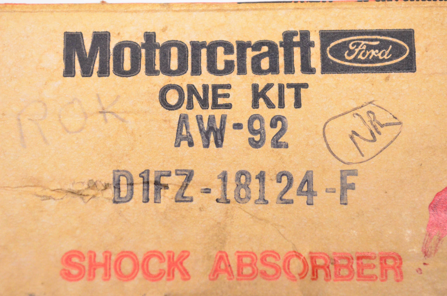 New OEM Ford AW-92, D1FZ18124F Shock Absorber NOS