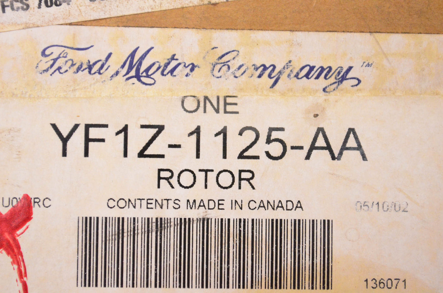 New OEM Ford YF1Z1125AA Brake Rotor NOS
