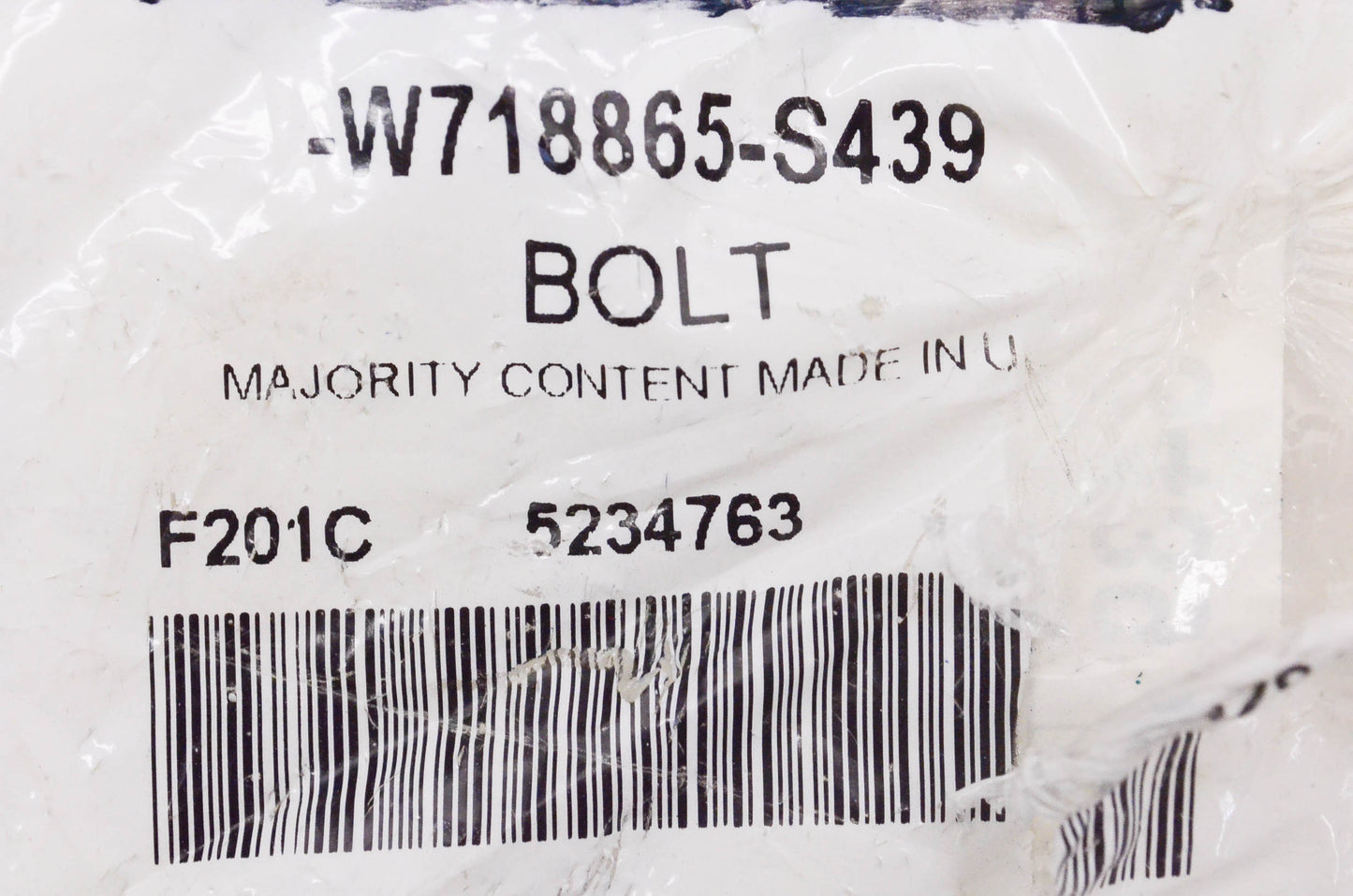 New OEM Ford W718865S439 Support Strap Bolt NOS