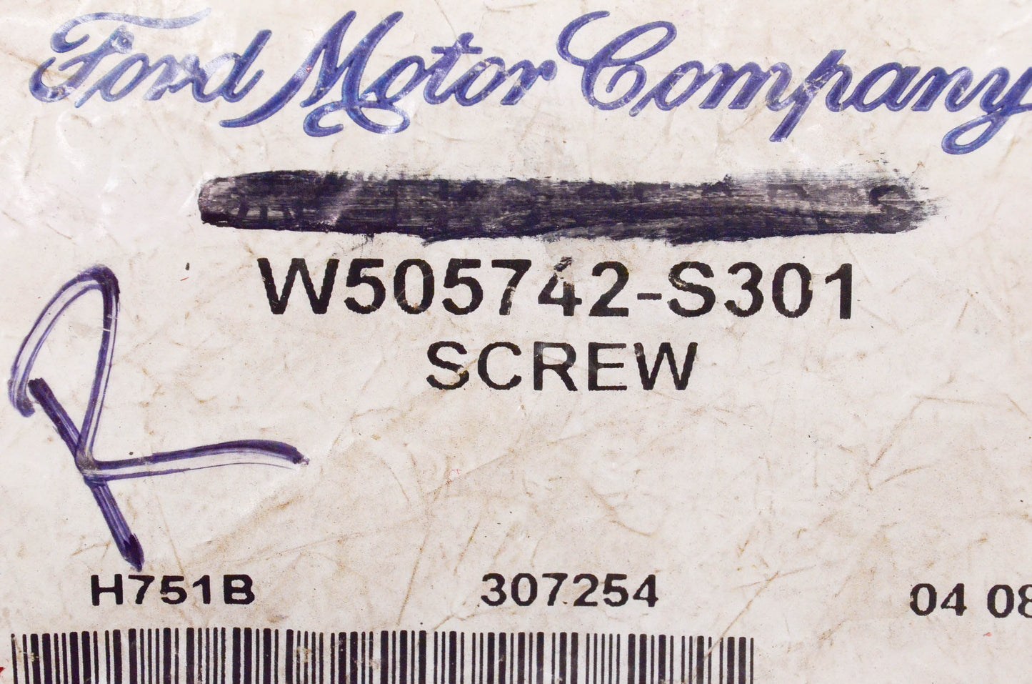 New OEM Ford W505742S301 Screw NOS