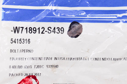 New OEM Ford W718912S439, 5415316 Fuel Tank Bracket Bolt NOS