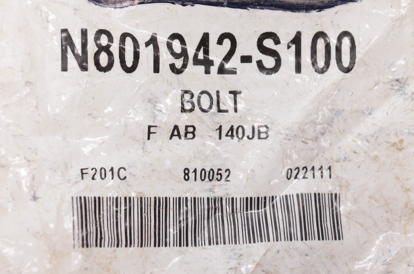 New OEM Ford N801942S100 Hex Cone Bolt NOS