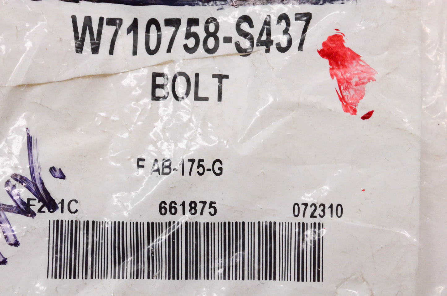 New OEM Ford W710758S437 Intake Manifold Bolt NOS