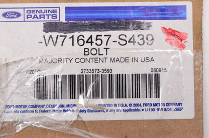 New OEM Ford W716457S439, 2733573-3593 Engine Cradle Mount Bolt NOS