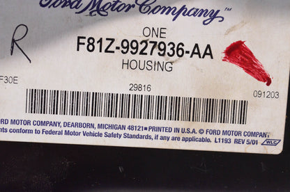 New OEM Ford F81Z9927936AA Fuel Filler Housing NOS
