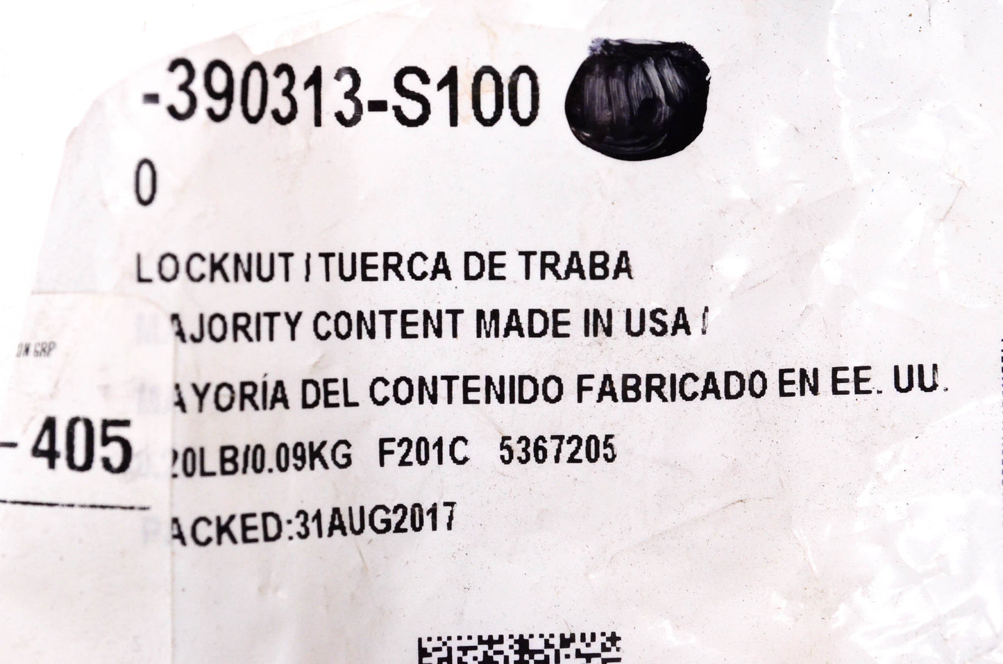 New OEM Ford 390313S100 Hex Locknut NOS