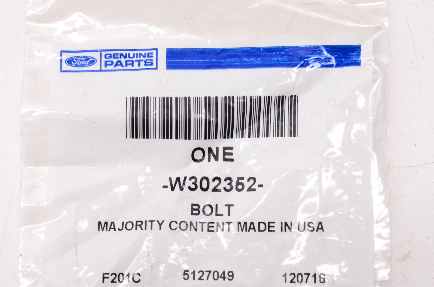 New OEM Ford W302352 Bolt NOS