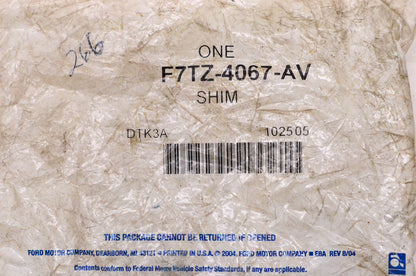 New OEM Ford F7TZ-4067-AV Shim NOS