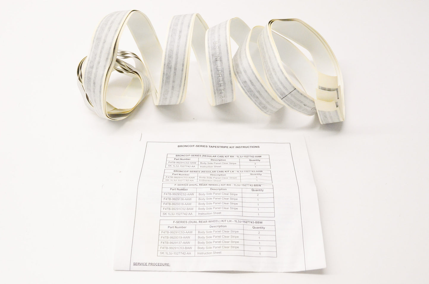 New OEM Ford 1L3Z1520001KAR Ford Bronco F Series Stripe Kit NOS