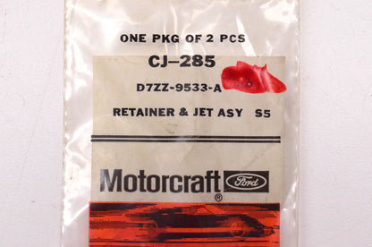 New OEM Ford CJ-285, D7ZZ-9533-A Retainer & Jet Qty 2 NOS