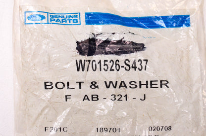 New OEM Ford W701526-S437 Bolt & Washer NOS