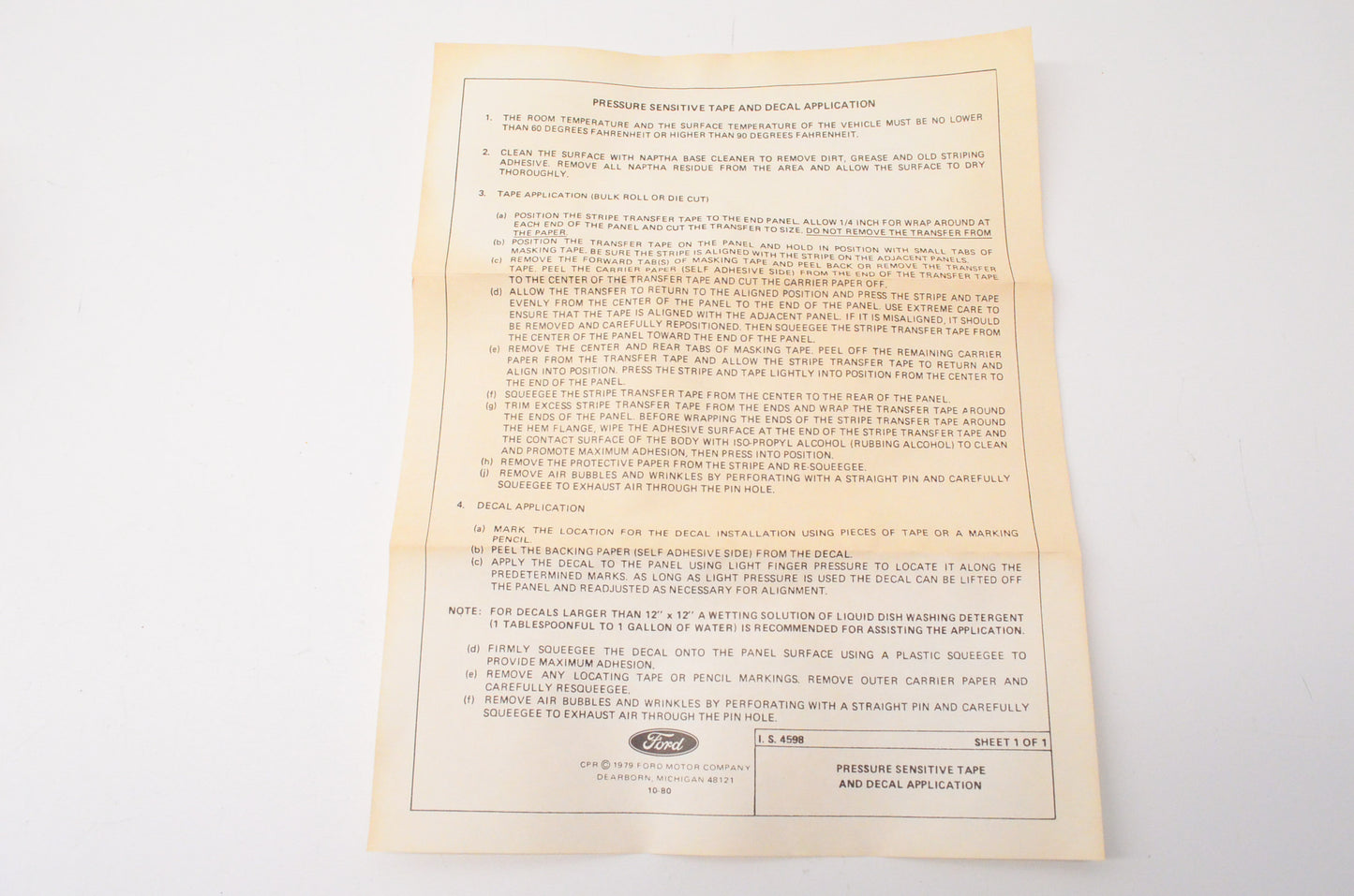 New OEM Ford E7TZ9820000BD Ford Bronco Stripe Kit NOS