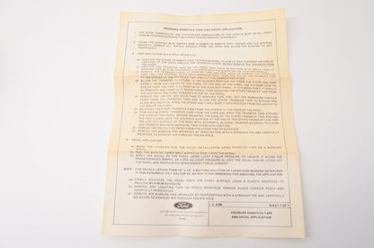 New OEM Ford E7TZ9820000BD Ford Bronco Stripe Kit NOS