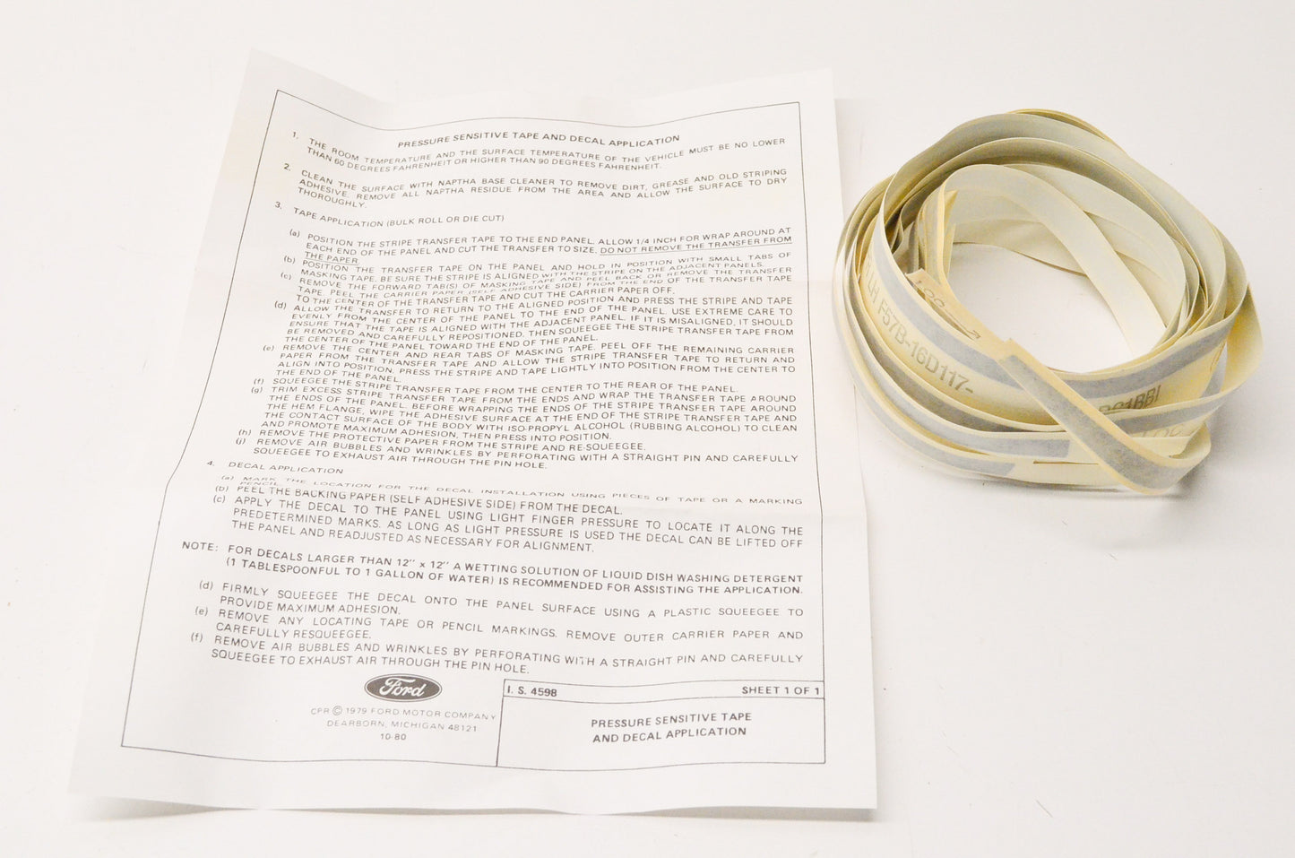 New OEM Ford F5TZ7820001BB Explorer Stripe Kit NOS