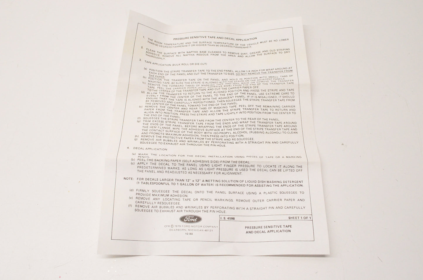 New OEM Ford F5TZ7820001BB Explorer Stripe Kit NOS
