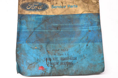 New OEM Ford WAA 4663 11 Piece Rear Axle Shim Kit NOS