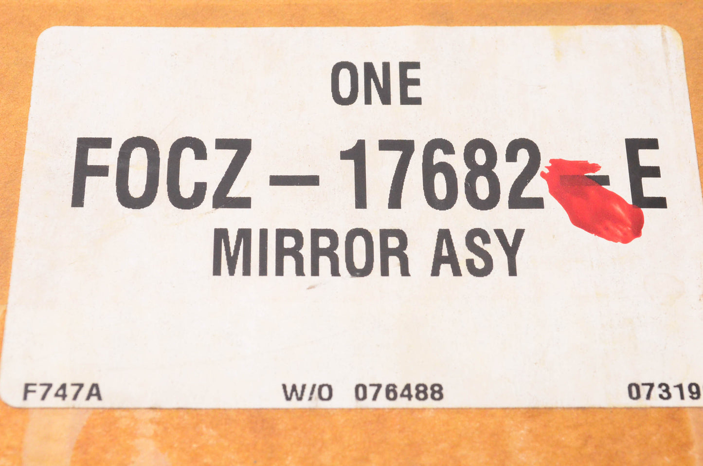 New OEM Ford F0CZ-17682-E Ford Escort Driver's Side Mirror Assembly NOS