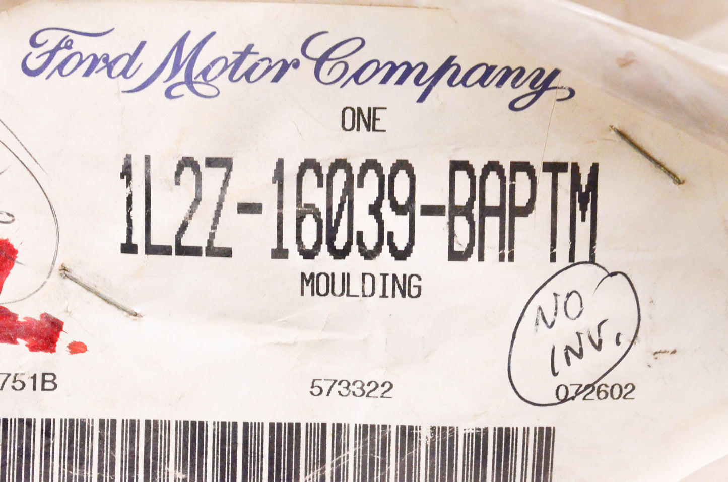 New OEM Ford 1999-2001 Front Driver's Side Wheel Arch Fender Moulding NOS