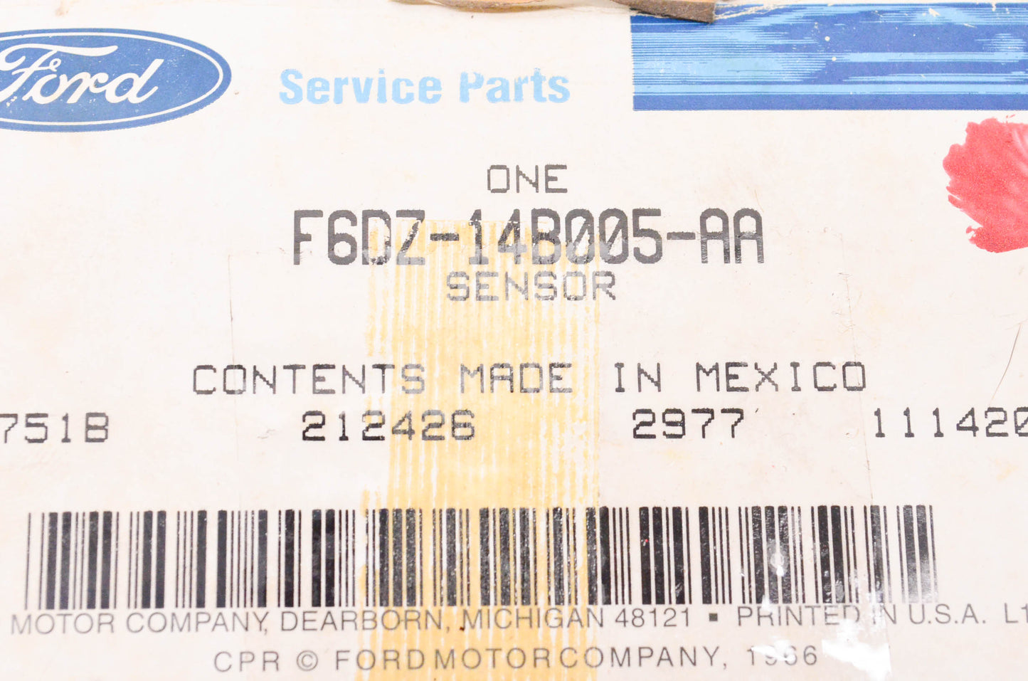 New OEM Ford F6DZ-14B005-AA Front Left Side Air Bag Crash Sensor NOS