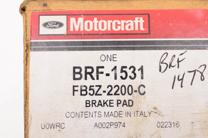 New OEM Ford BRF-1531, FB5Z-2200-C Brake Pad Kit NOS