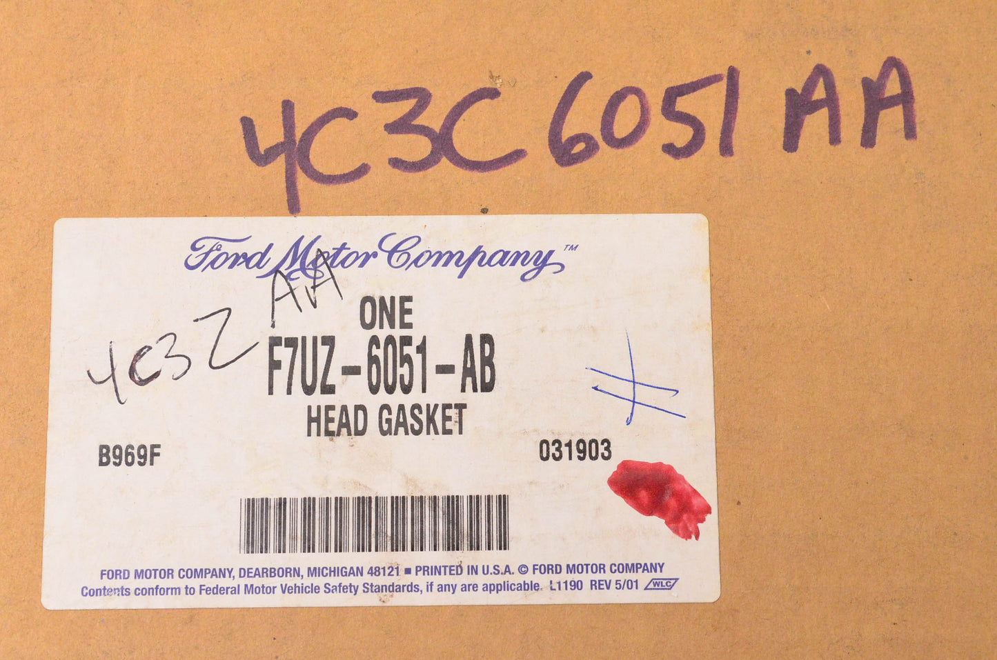 New OEM Ford 1999-2004 F Series Cylinder Head Gasket NOS