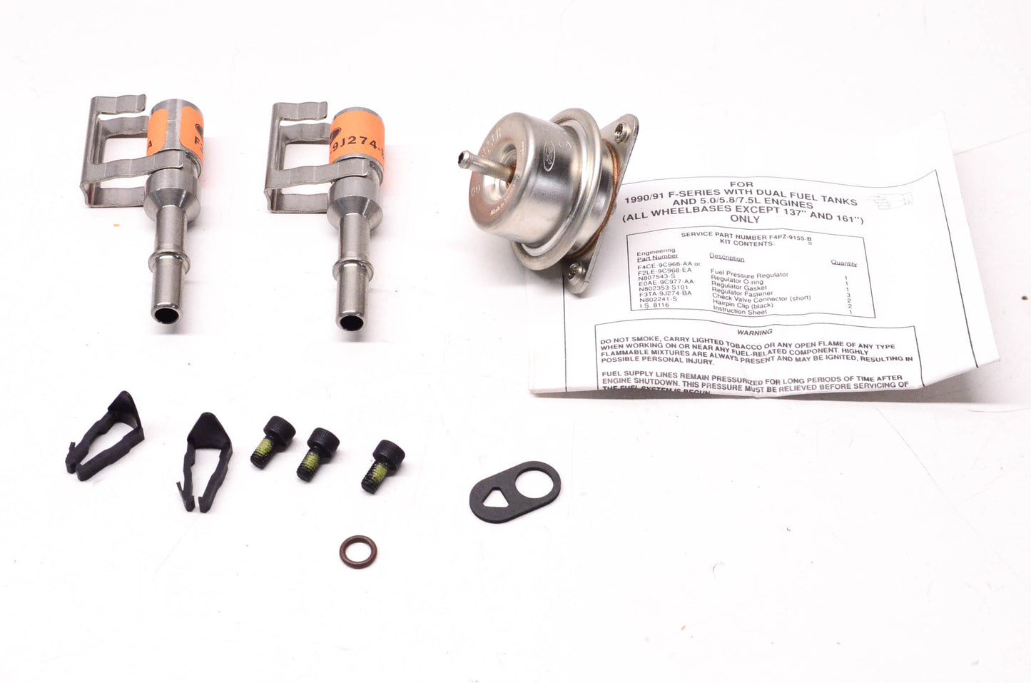 New OEM Ford 1990-1991 Ford F-Series W/ Dual Fuel Tanks Fuel Filter Kit NOS