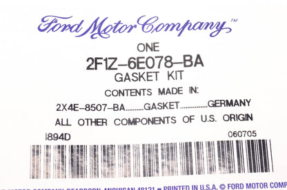 New OEM Ford 2F1Z-6E078-BA Ford Engine Gasket Kit NOS